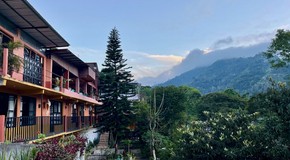 Mountain view from accommodation in Huautla de Jiménez