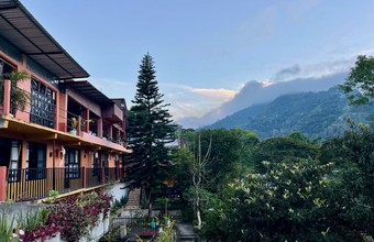 Mountain view from accommodation in Huautla de Jiménez
