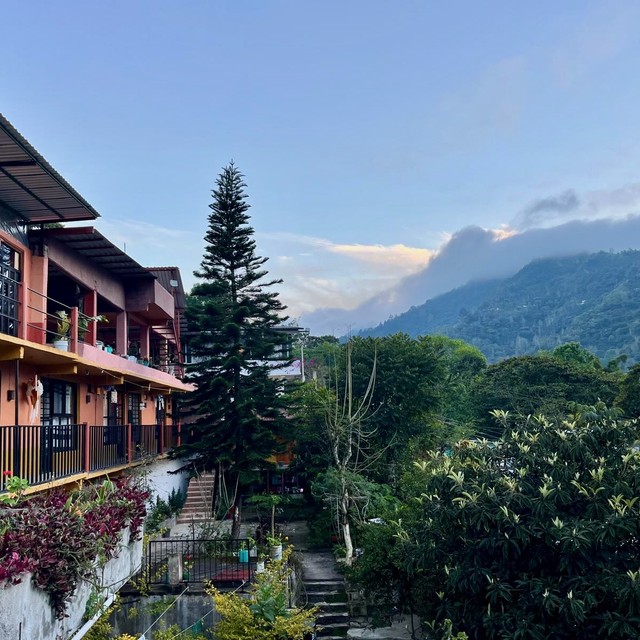 Mountain view from accommodation in Huautla de Jiménez
