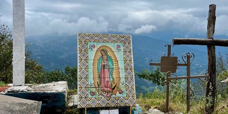 Place of worship with mountain view in Huautla de Jiménez