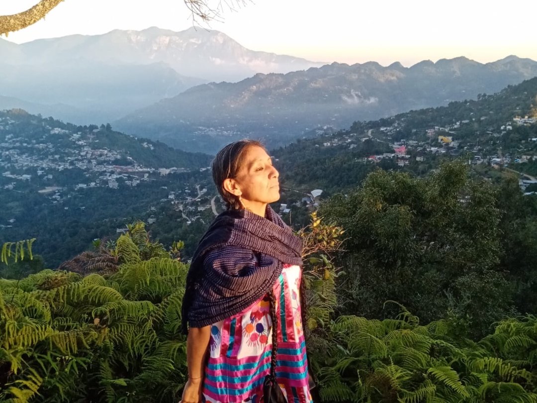 Eugenia Casimiro in the mountains of Huautla de Jiménez